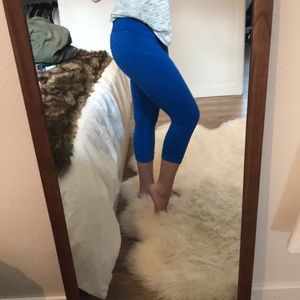 Cobalt blue lulu lemon crop leggings